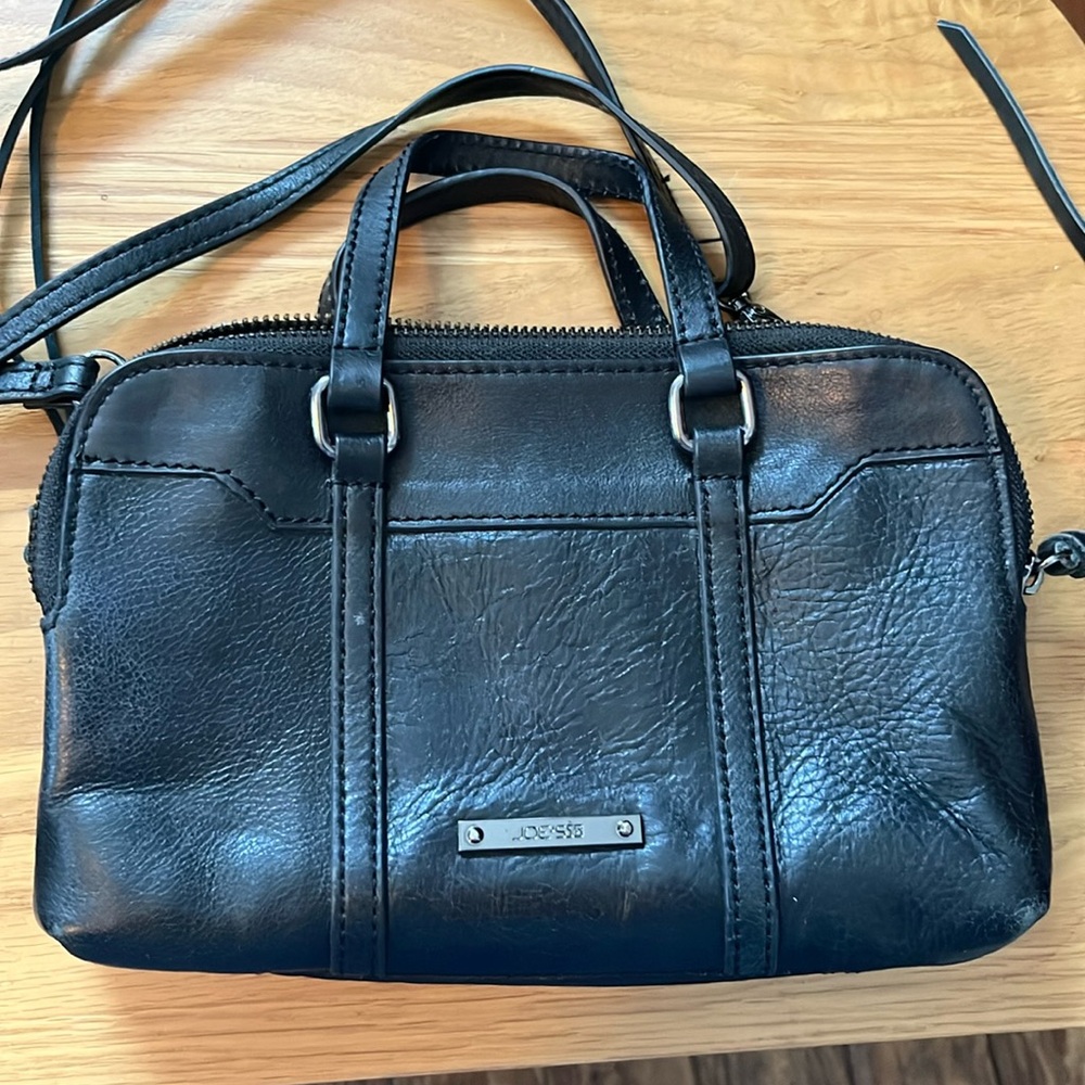 Joe's Jeans Womens Quinn Bag Black Leather